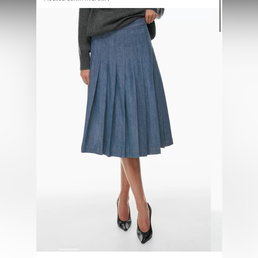 NWOT Aritzia Babaton Process Jean Skirt 2 Calligraphy Blue